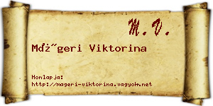 Mágeri Viktorina névjegykártya